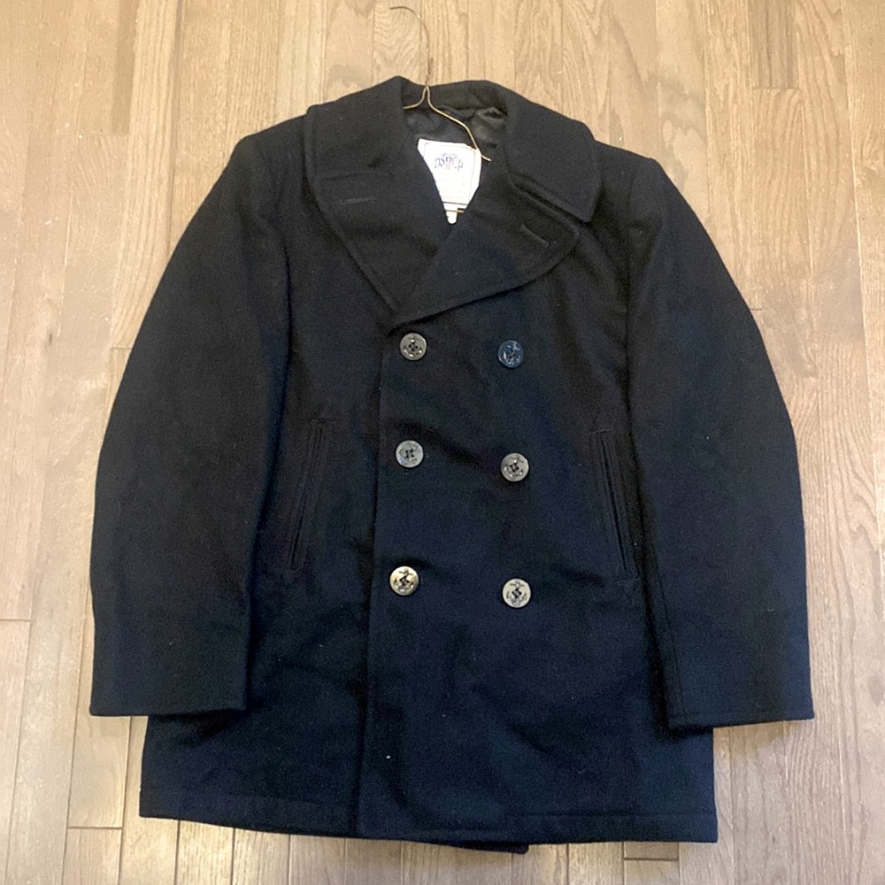 Black Pea Coat 40R